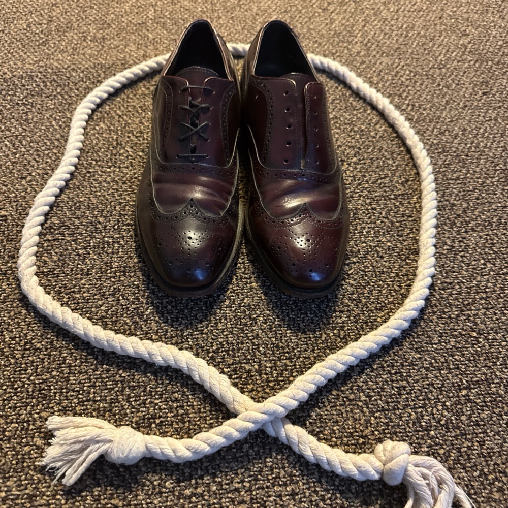 Classic Burgundy Men's Derby Shoes